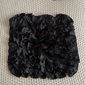 Pier 1 Black Ruffle Pillow Case